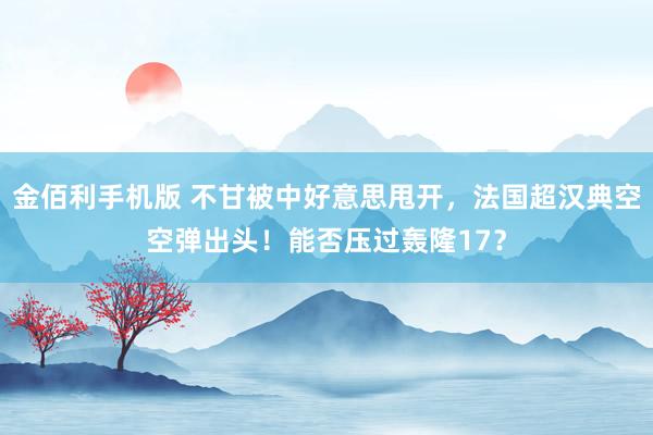 金佰利手机版 不甘被中好意思甩开，法国超汉典空空弹出头！能否压过轰隆17？