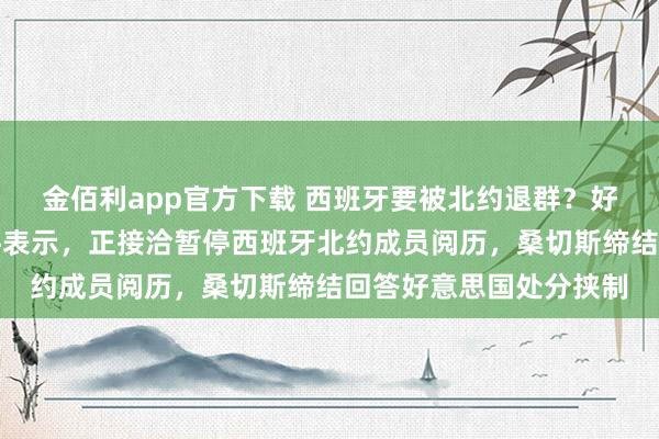 金佰利app官方下载 西班牙要被北约退群？好意思国国防部里面邮件表示，正接洽暂停西班牙北约成员阅历，桑切斯缔结回答好意思国处分挟制