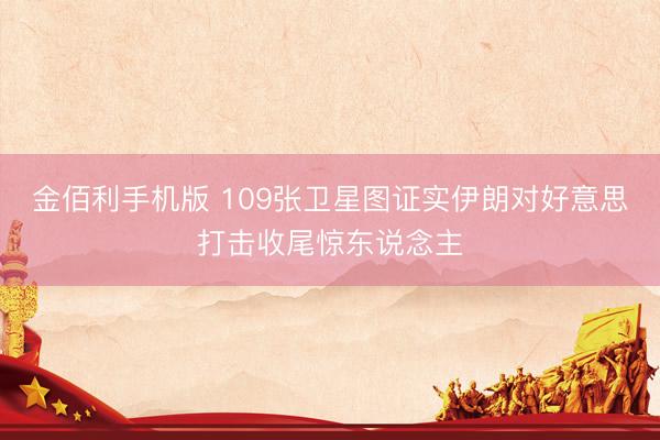 金佰利手机版 109张卫星图证实伊朗对好意思打击收尾惊东说念主